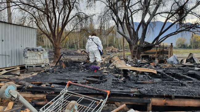 PDI investiga presunto homicidio tras incendio en Doñihue