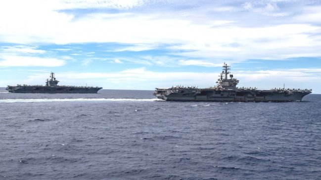 Estados Unidos despliega portaaviones en el mar de China Meridional