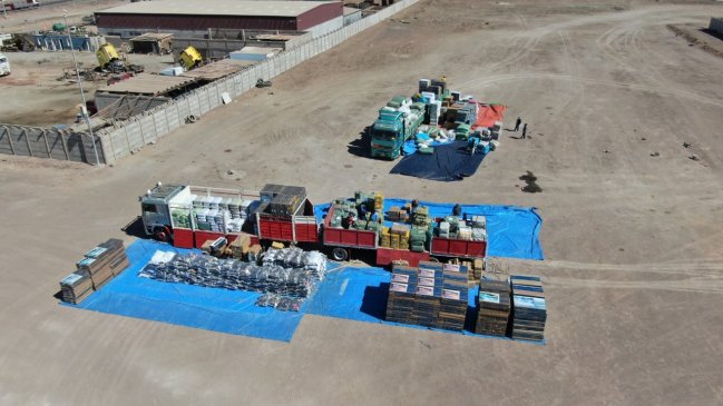 Aduanas descubrió cinco camiones cargados con contrabando avaluado en más de 4 millones de dólares