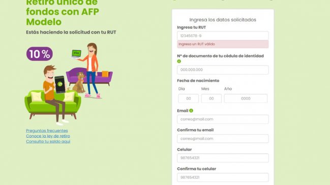 AFP Modelo ya no pide foto del carnet para retirar el 10%, pero mantiene problemas en su sitio web