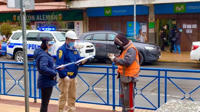Cuidador de autos de Talcahuano fue detenido por salir a trabajar en cuarentena