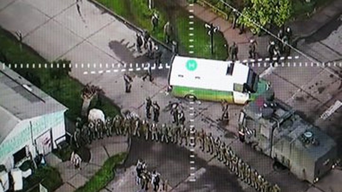 Carabineros desalojó la toma de la Municipalidad de Tirúa