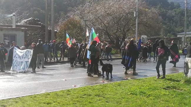 Comunidades mapuche realizan manifestación contra alcalde de Contulmo