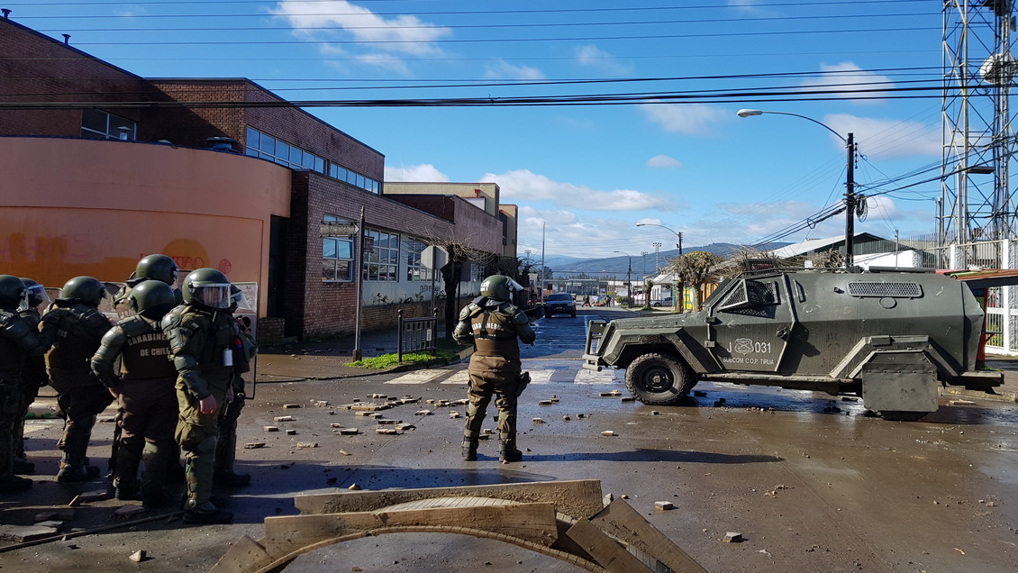 Marchas mapuche en el Biobío terminan con enfrentamientos con Carabineros