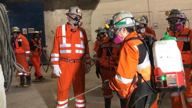 Autoridades chequearon protocolos sanitarios en División El Teniente