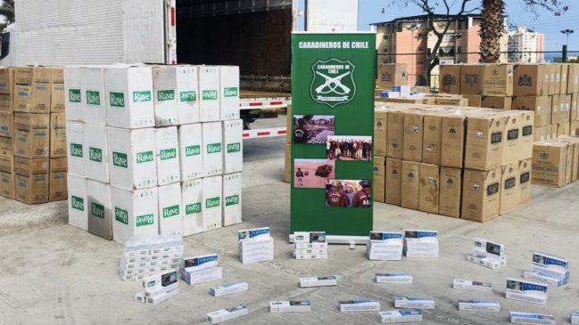 Carabineros interceptó contrabando de casi 200 mil cajetillas de cigarrillos en Antofagasta