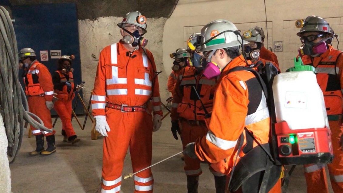 Autoridades chequearon protocolos sanitarios en División El Teniente