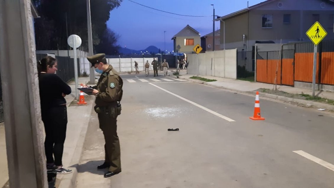 Dos detenidos tras balacera en sector residencial de Rengo