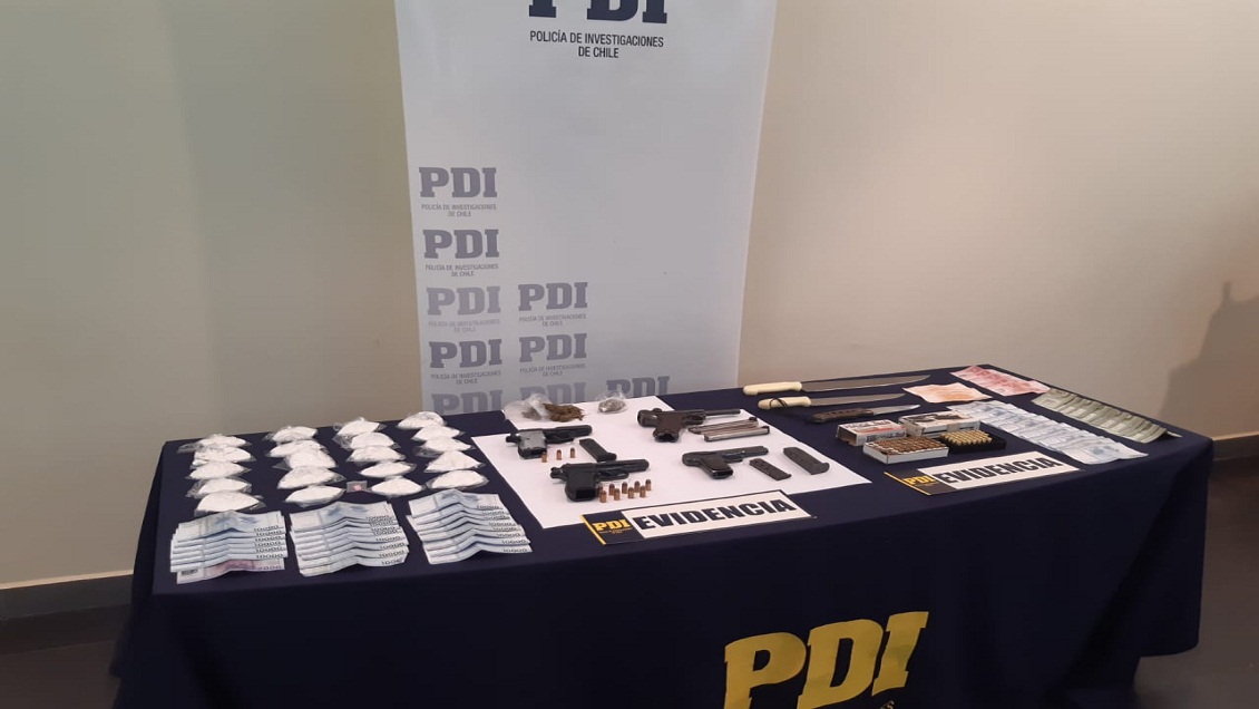 Constitución: Cuatro detenidos por venta de armas de fuego y tráfico de droga