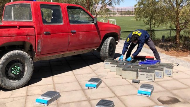 Calama: PDI recuperó baterías y cargadores robados al Ejército