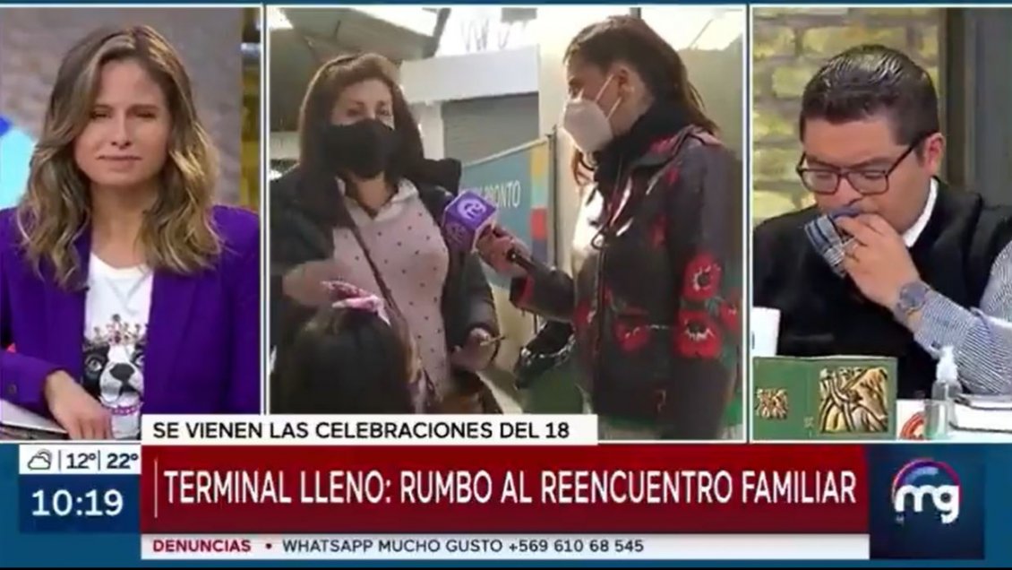 Intentó pasar inadvertido: Invitado de matinal se quemó la lengua en vivo