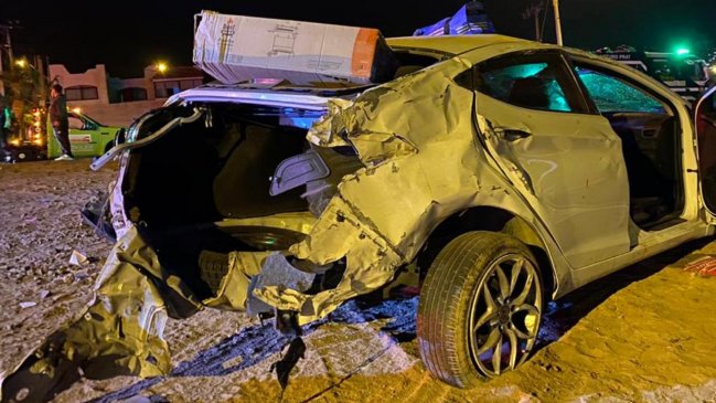 Persecución policial terminó con dos lesionados tras volcamiento en Antofagasta