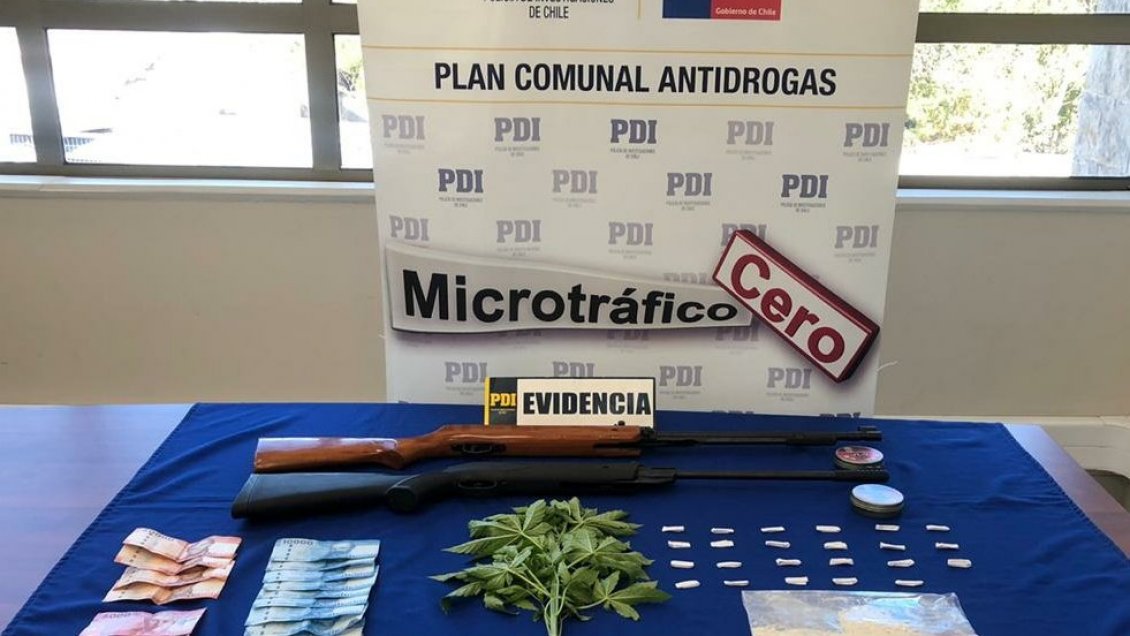 Dos detenidos tras desbaratar punto de venta de drogas en Vicuña
