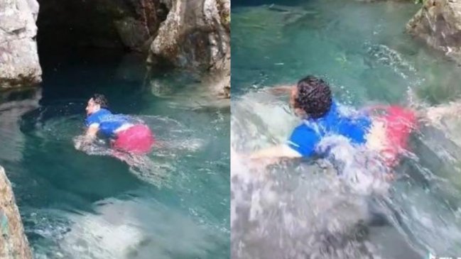 Hombre grababa un video en TikTok y se lo llevó la corriente