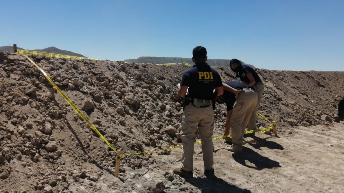 Restos humanos fueron encontrados en trabajos viales de Sierra Gorda