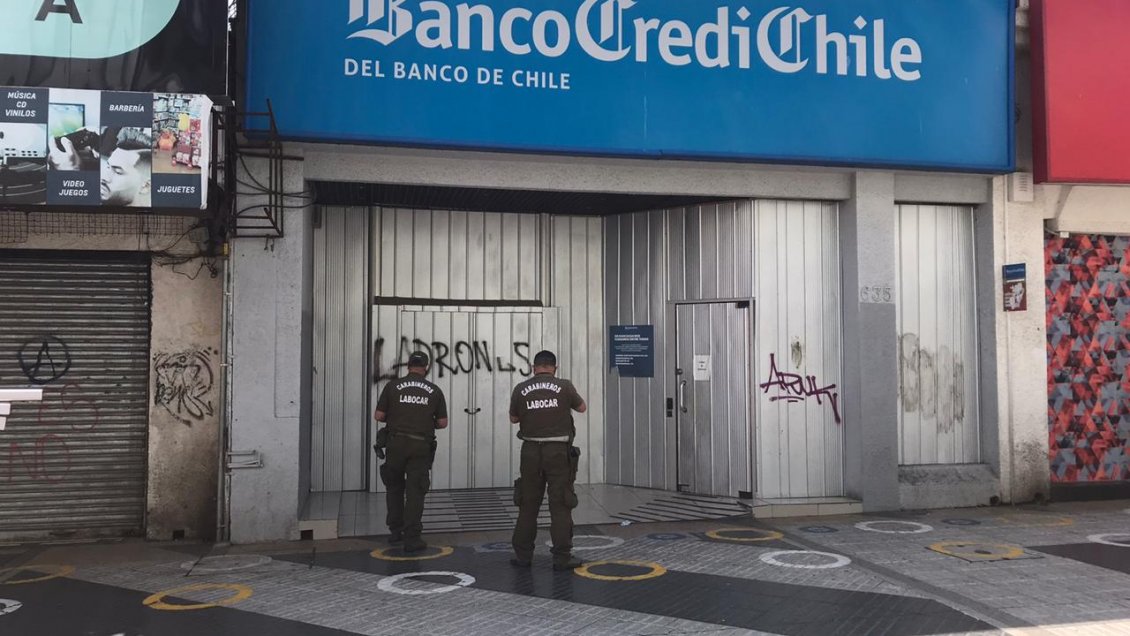 Sujetos ingresaron a sucursal bancaria en Rancagua: Carabineros indaga el hecho