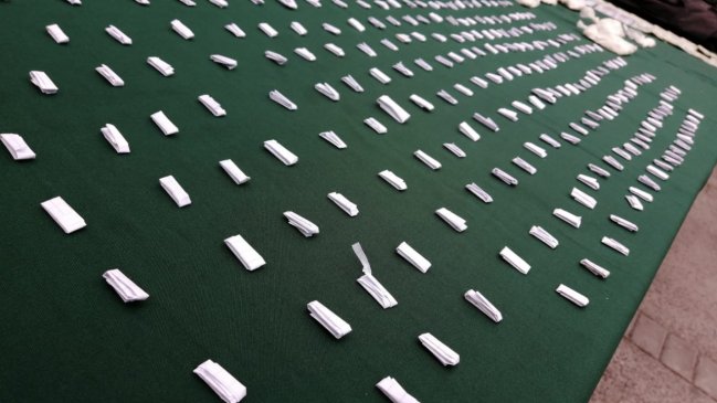 Carabineros decomisó dos mil dosis de pasta base de cocaína en Coquimbo