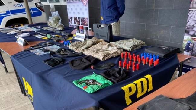 Tras quema de camiones, incautan armamento, municiones y droga en comunidades de Ercilla