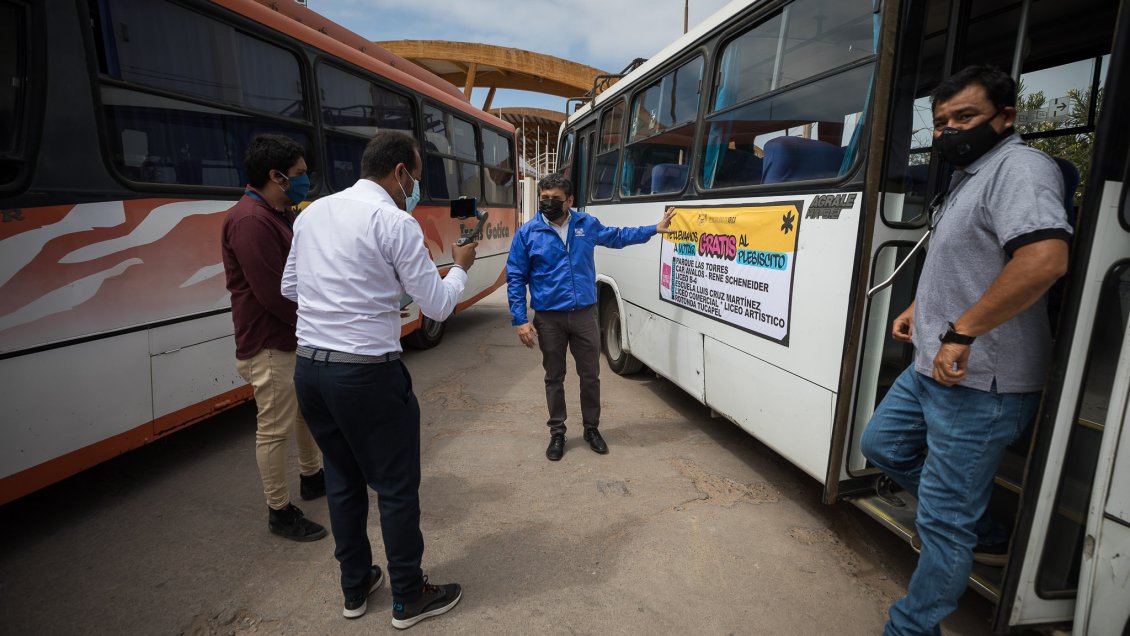 Municipio de Arica dispuso transporte gratuito para jornada de Plebiscito