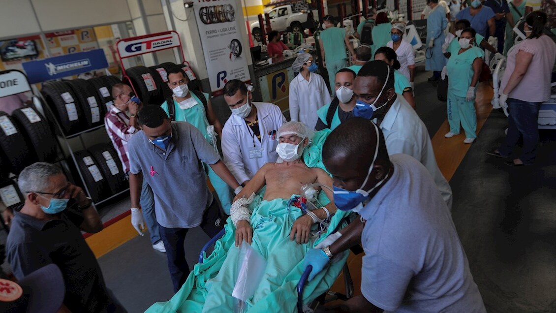 Evacuaron a 200 pacientes por incendio en hospital de Río de Janeiro