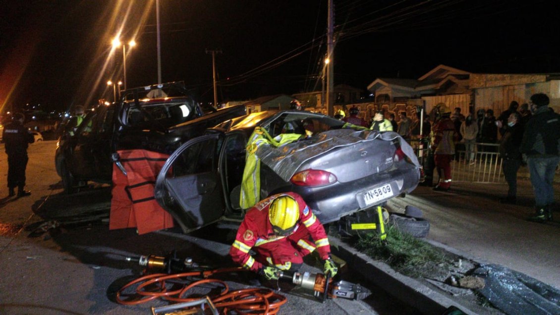 Violento accidente de tránsito dejó seis lesionados en Punta Arenas