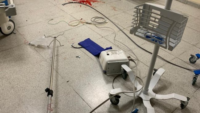 Joven golpeó a equipo médico y destruyó equipamiento del Sar San Vicente de Talcahuano