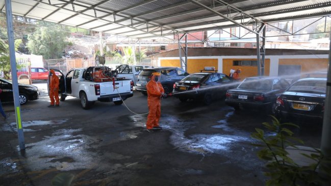 Comenzó sanitización gratuita de taxis y colectivos en Punta Arenas