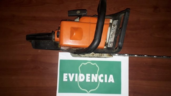 Hombre atacó con una motosierra a toda su familia en Alto Biobío