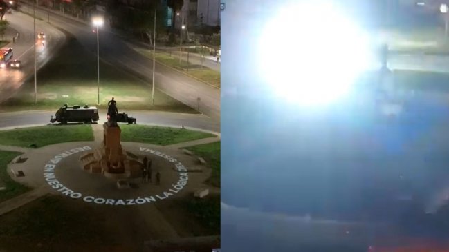 Corte descartó acto ilegal de Carabineros al arruinar intervención lumínica en Plaza Italia