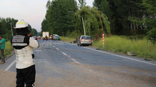 Dos fallecidos dejó colisión frontal en Coltauco