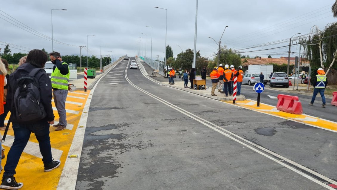 Habilitan tránsito de vehículos en nuevo paso sobrenivel Las Coloradas en Rancagua
