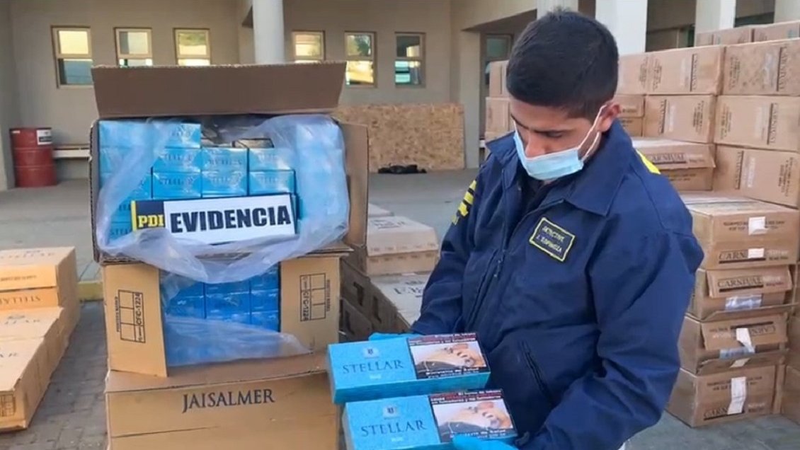 En Los Vilos se incautaron 382.000 cajetillas de cigarros de contrabando