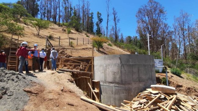 Un 64% de avance registran obras de nueva APR en Las Cabras