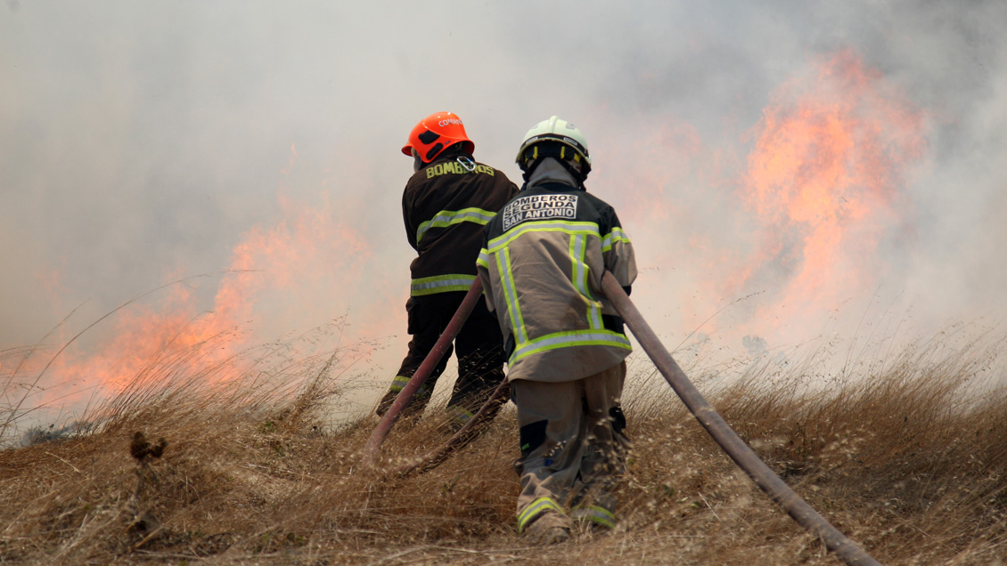 Alerta roja para San Antonio por incendio forestal: Al menos dos viviendas afectadas