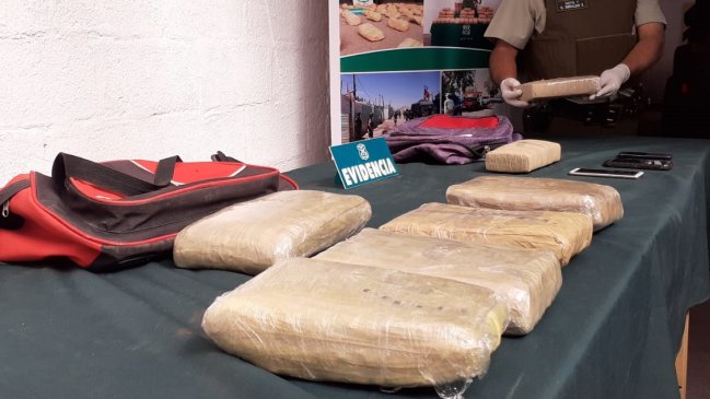 Cinco imputados en prisión preventiva por tráfico de 73 kilos de droga en María Elena