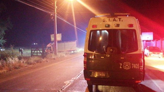 Carabineros indaga atropello que dejó un fallecido en Nancagua