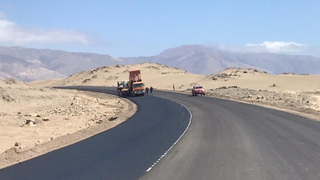 Mejoramiento de la ruta que une Michilla con Mejillones alcanzó un 40% de avance