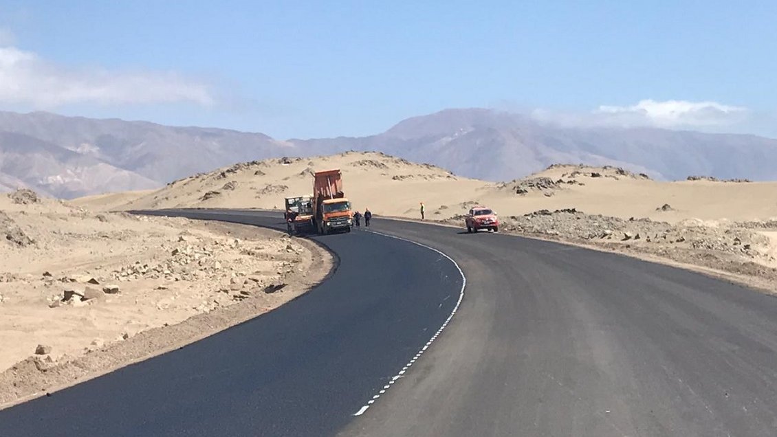 Mejoramiento de la ruta que une Michilla con Mejillones alcanzó un 40% de avance