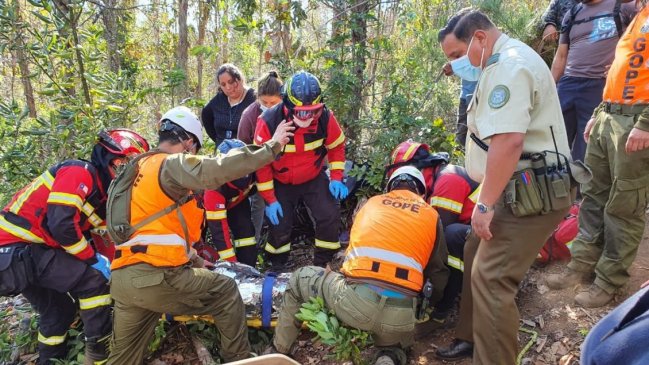 Hombre de 78 años fue rescatado tras cuatro días de extravío en un bosque de Mulchén
