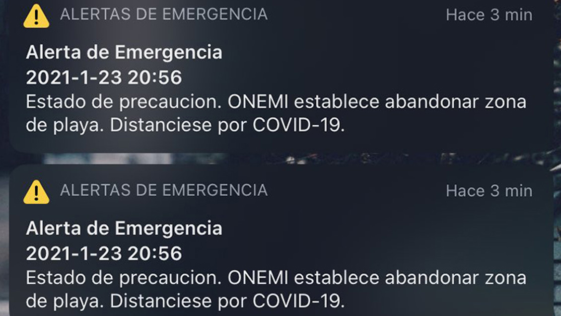 Onemi: Alarma de prueba en Alto Hospicio y la Antártica 