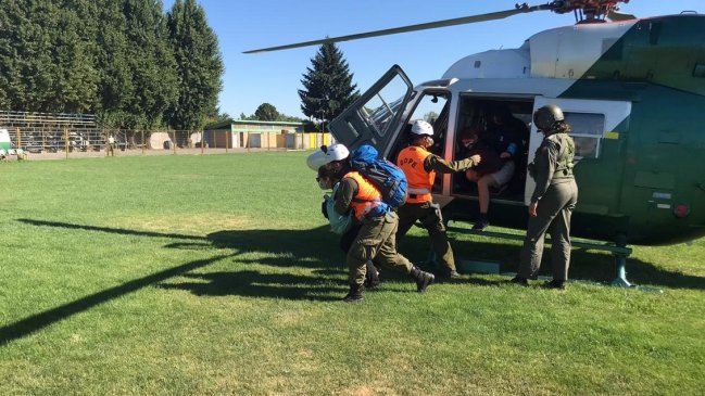Carabineros rescató a grupo familiar extraviado en la montaña en Tucapel