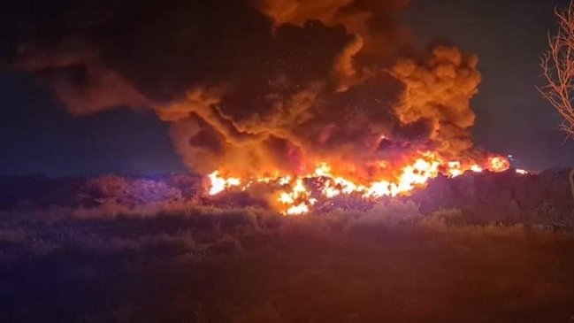 Incendio afecta nuevamente a acopio de neumáticos de Jaime Repullo en Talcahuano