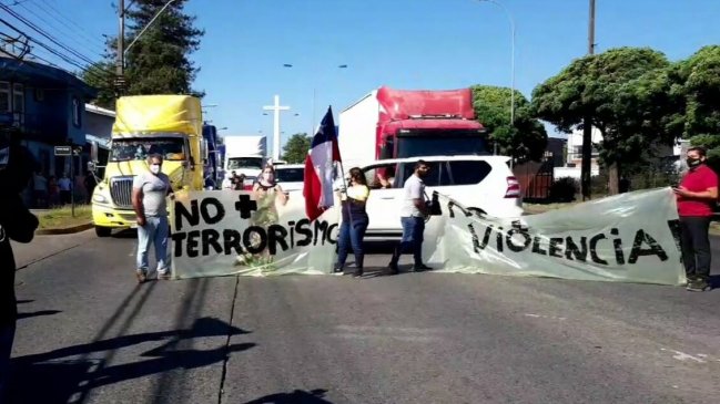 Temuco: Camioneros protestaron para exigir más seguridad en la macrozona sur