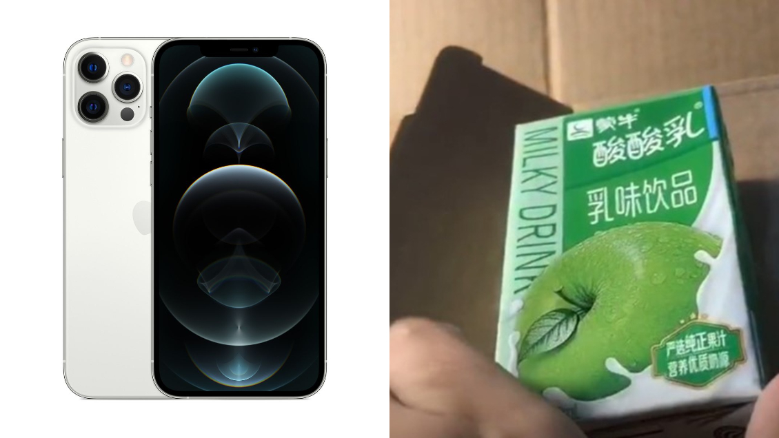 Compró el iPhone más caro del mercado y le llegó un yogurt de manzana