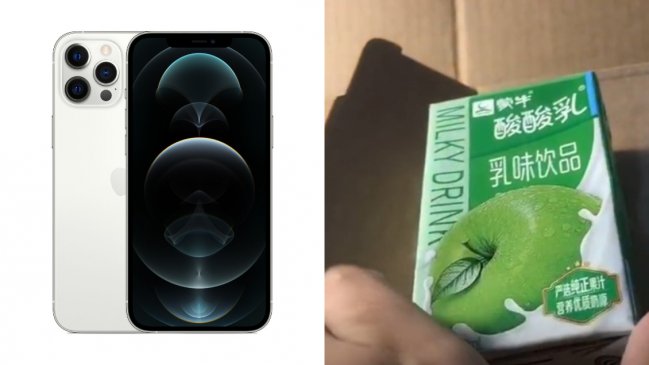 Compró el iPhone más caro del mercado y le llegó un yogurt de manzana