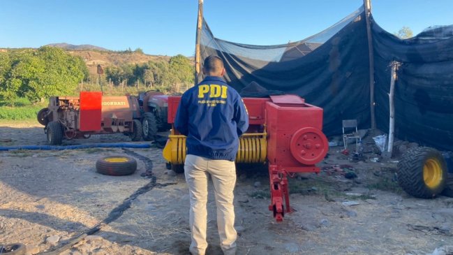Con nueva pintura y oculto en un predio fue encontrada maquinaria robada en Ovalle