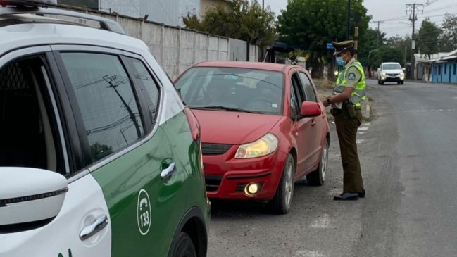Primer día de cuarta cuarentena en Chillán dejó 48 detenidos por no portar permisos de desplazamiento
