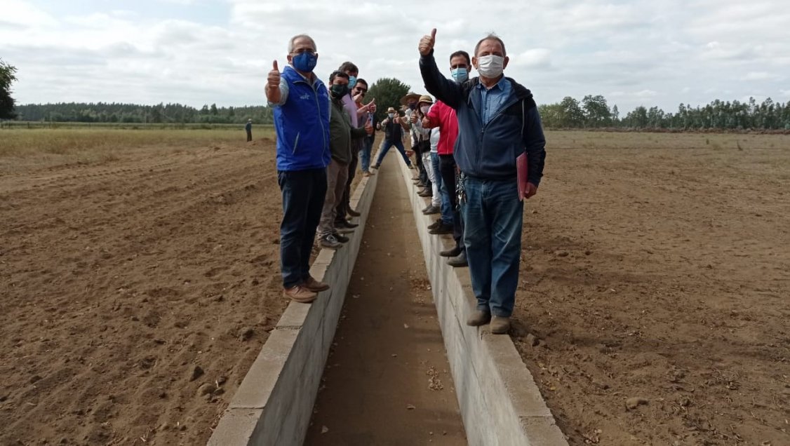 Avanzan obras de canal que llevará riego a 270 hectáreas del sistema Laja Diguillín