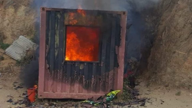 Hombre murió calcinado tras incendio en un container en Valparaíso