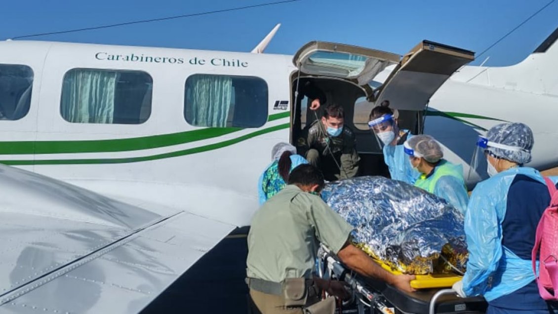 Realizan exitosa evacuación aeromédica de paciente grave desde Taltal hacia Antofagasta